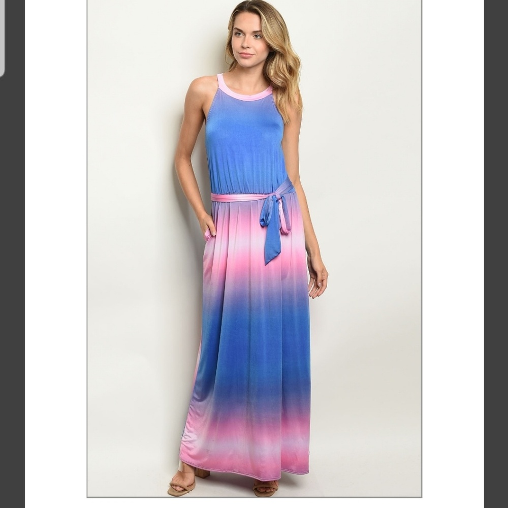 Boutique Maxi Multi-color Jersey Dress